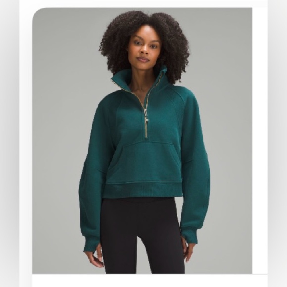 NWT Lululemon Scuba Oversized Funnel Neck Half Zip Storm Teal